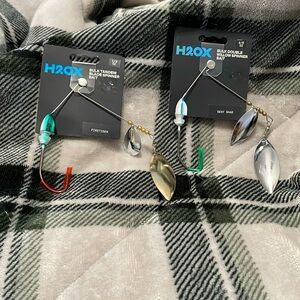 New 2 Bulk Tandem Blade Spinner Bait Fire Tiger Sexy Shad  1/2 oz 3/8 oz